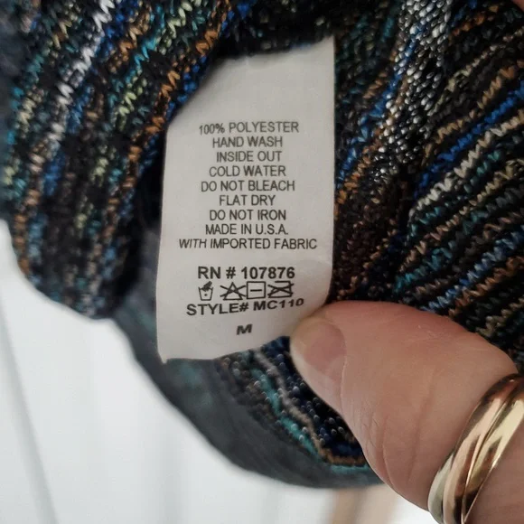 Comfy Multicolor Zip-Up Swing Jacket Size M - Picture 3 of 3